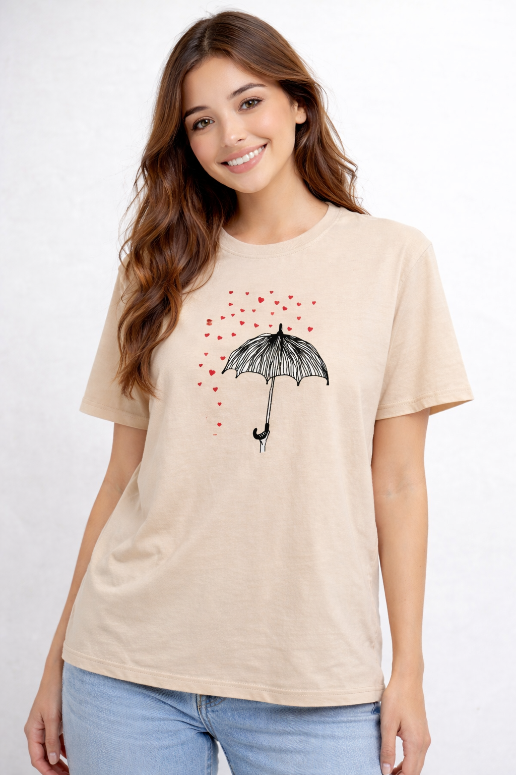 تیشرت زنانه نخ پنبه چتر